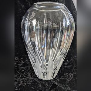 Royal Doulton Carnegie 9” Crystal Vase Signed Temple Cut Glass